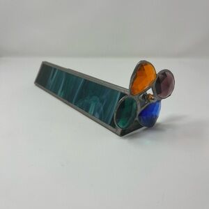Stained Glass Kaleidoscope with Gem Accents
